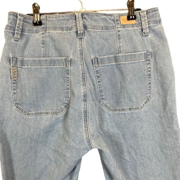 Paige Pleated Mayslie Double Button Jogger Elastic Ankles Zip Closure Size 27 - Picture 8 of 15